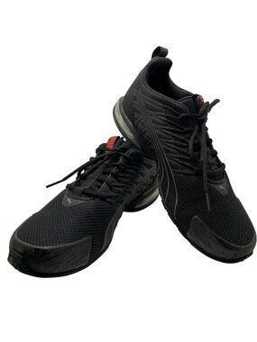 Puma Mens Black Athletic Running Shoes With Air Cushioning Mesh Upper & Rubber O